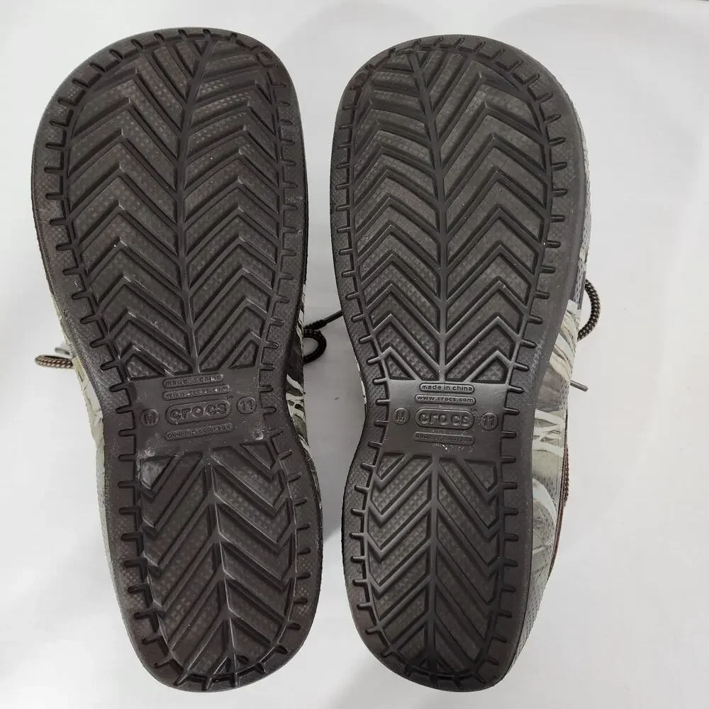 Crocs Mens Camo Leather Islander Pitcrew Sport Clogs Advantage Max 4 HD Size 11